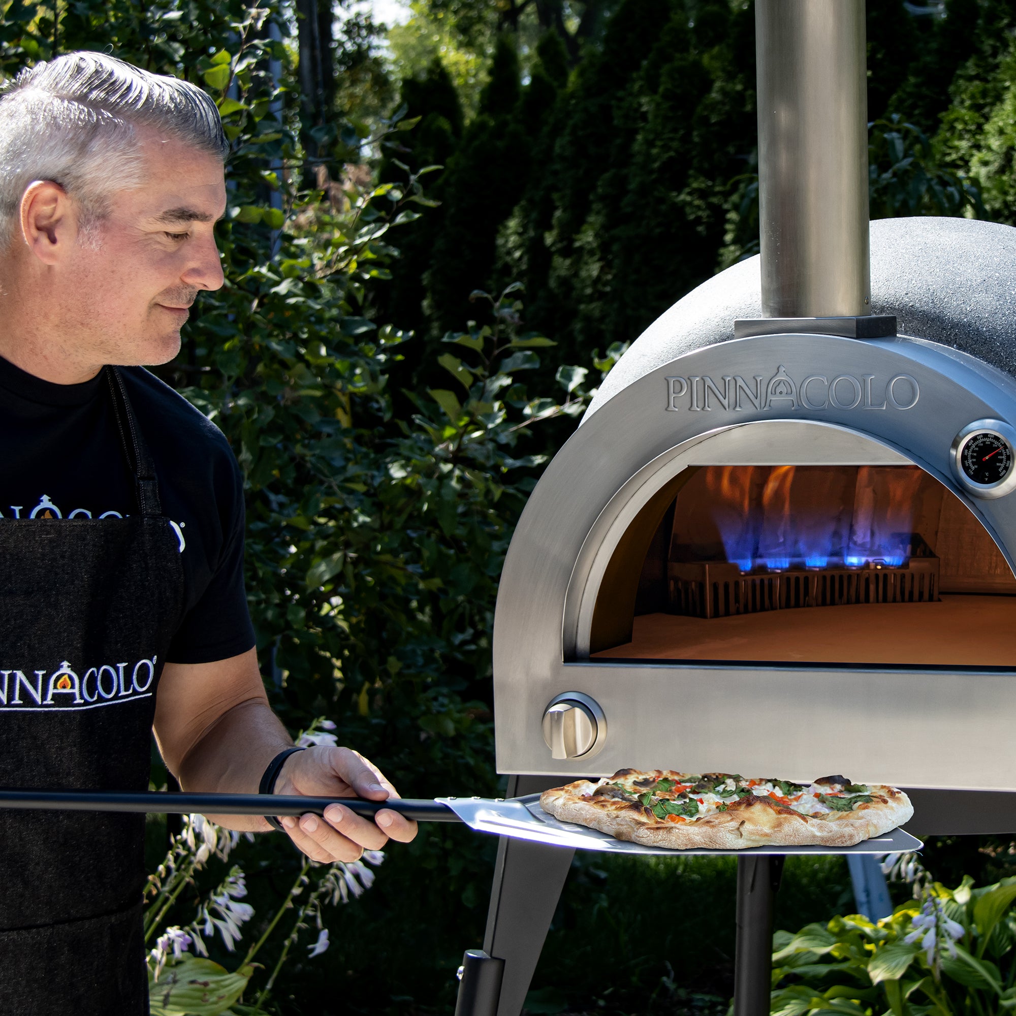 L'ARGILLA Gas Powered Oven In use