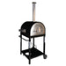 Traditional 25" Black Dual Fueled Pizza Oven With Gas Attachment- Wood and Gas Powered