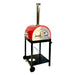 Traditional 25" Red Dual Fueled Pizza Oven With Gas Attachment- Wood and Gas Powered